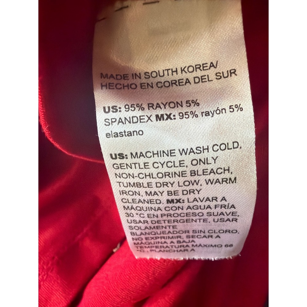Chico's Top Red Touch of Cool Layering Mock Neck Long Sleeve Knit Stretch 2 L - Picture 4 of 5